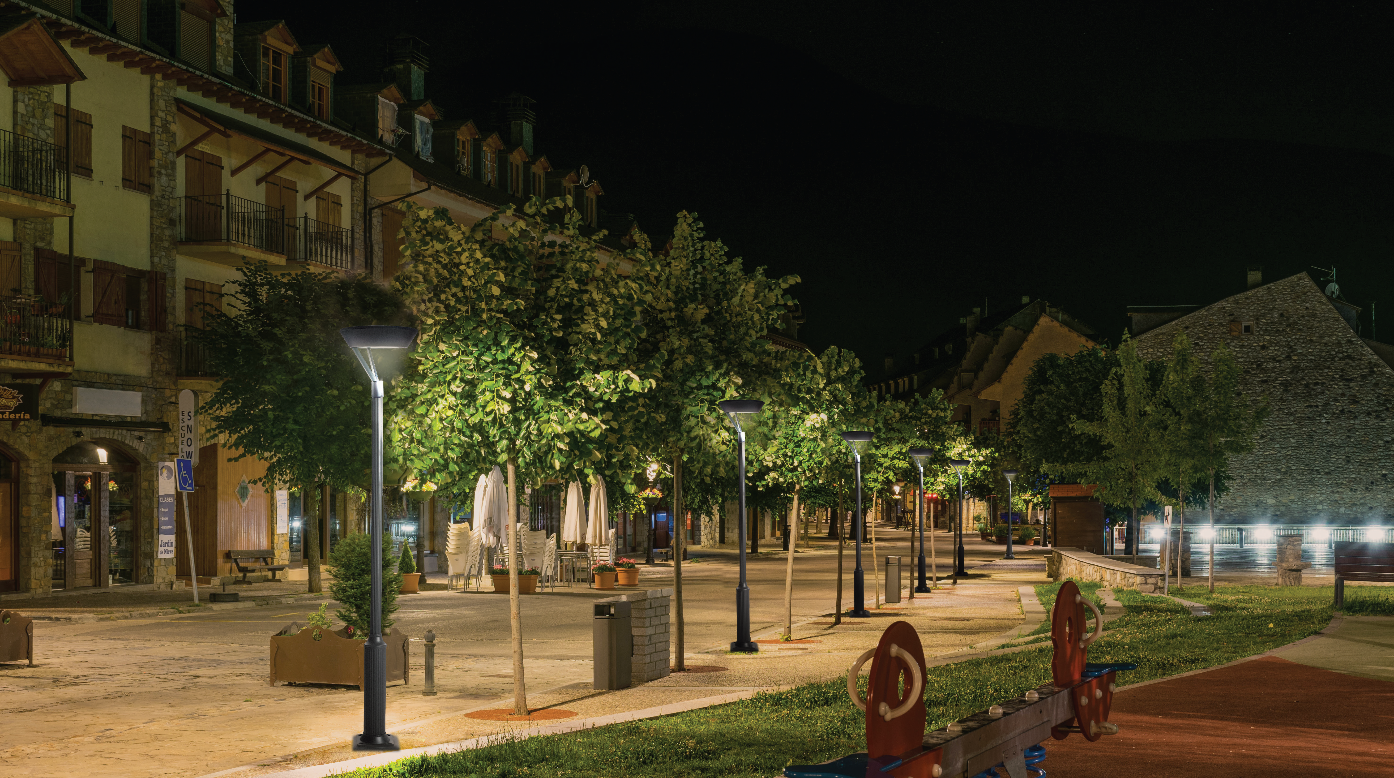 Punta de poste contemporaneas solares